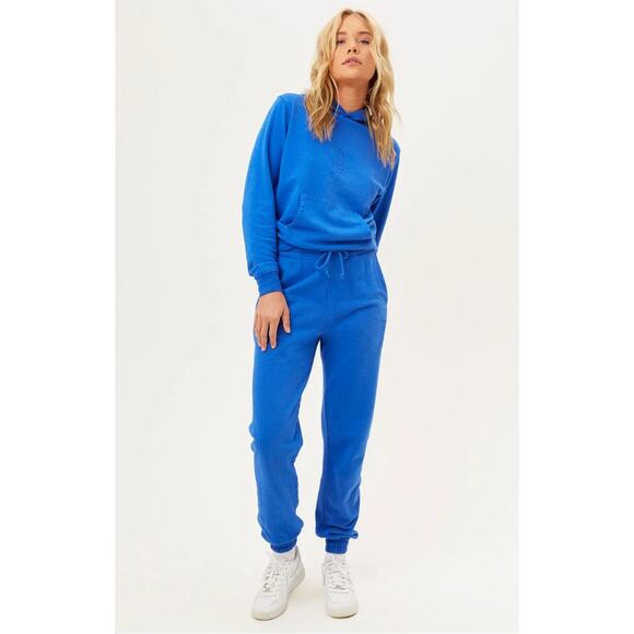 Women's Frankies Bikinis Frank Oversized Sweatpants in Pacific Blue size L - Picture 7 of 7